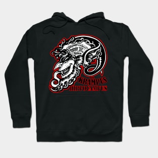 The Krampus Brain - Krampus Hippocampus - Red Outlined Version Hoodie